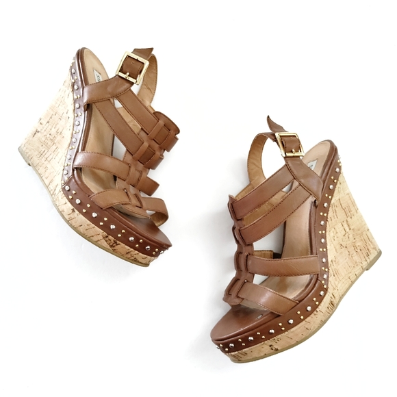 Steve Madden Shoes - Steve Madden Feaver Platform Sandals in Cognac